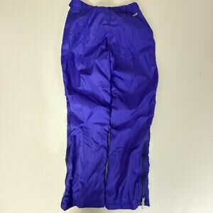 Patagonia Purple Full Side Zip Fleece Lined Nylon Snow Pants Overpants M